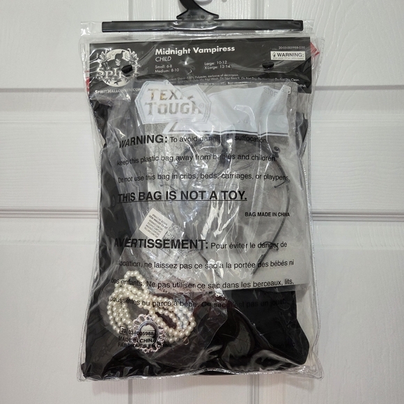 Spirit Halloween Child Midnight Vampiress Black & White Costume Size 6 Vampire - Picture 9 of 10